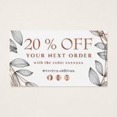 Foliage geometric frame 感謝してい you discountカード (裏面)