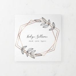 Foliage Geometric Frame 3折パンフレット 三つ折りカード