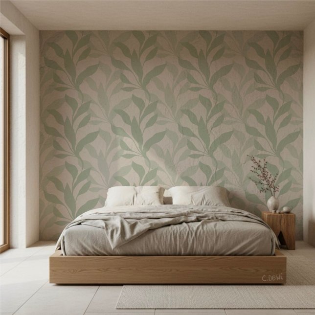 Foliage in Grace Elegant Soft Sage Green Leaves 壁紙 (クリエイターアップロード済み)