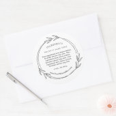 Foliage Leaf Ingredients Product Label Stickers ラウンドシール (封筒)