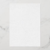 Foliage Leaf Line Art Weddingモダン Save The Date 箔招待状 (裏面)