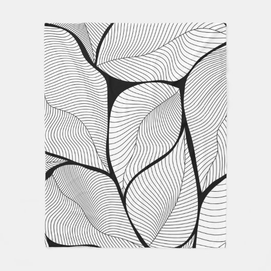 Foliage leaves background pattern フリースブランケット (正面)