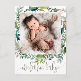 Foliage Photo Birthの発表 案内ポストカード