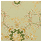 Foliate Scroll Quatrefoils & floral pattern ファブリック (クローズアップ)