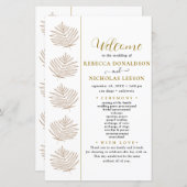 Folidsスクリプトミニマル結婚式 プログラム (正面/裏面)