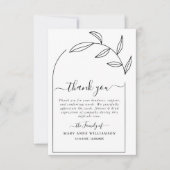 Folids Arch文字スクリプト葬儀サンキューカード サンキューカード (正面)