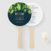 Folids Garden紅葉モダン結婚 Greenery ハンドファン (正面&裏面)