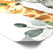 Folids Girls Safariベビーシャワー歓迎サイン ポスター (角)