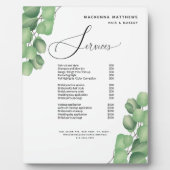 Folids Greeneryモダン美容師サービスメニュー フォトプラーク (正面)