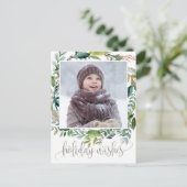 Folids Holiday Wishesクリスマスフォトポストカード シーズンポストカード (スタンド正面)