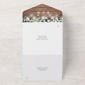 Folids Mason Jars Lights Monogram結婚素朴's オールインワン招待状 (外側)