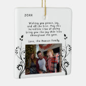 Folids Wishes家族モダンの写真クリスマス セラミックオーナメント (右)