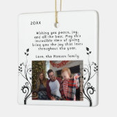 Folids Wishes家族モダンの写真クリスマス セラミックオーナメント (左)