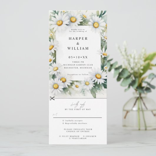 Folies 葉Wedding招待w rsvp attached 招待状 (スタンド正面)