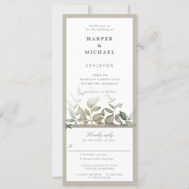 Folies 葉Wedding招待w rsvp attached 招待状