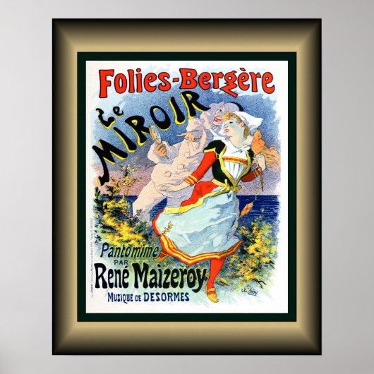 Folies Bergere～Le Miroir～Pantomime Rene Maizeroy～ ポスター (正面)