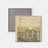 Folio 39, A garden scene, from the 'Bustan of Sa'd マグネット (正面/裏面)