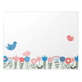 Folk Art Birds and Flowers Notepad ノートパッド (正面)