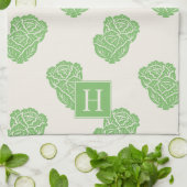 Folk Art Cabbage Scatter キッチンタオル (折り畳み)