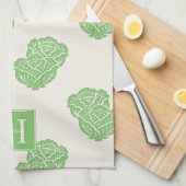 Folk Art Cabbage Scatter キッチンタオル (四つ折り)