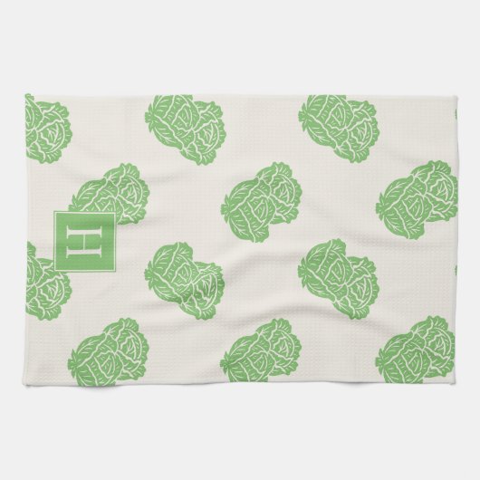 Folk Art Cabbage Scatter キッチンタオル (横)