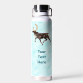 Folk Art Caribou/Reindeer ウォーターボトル (背面)