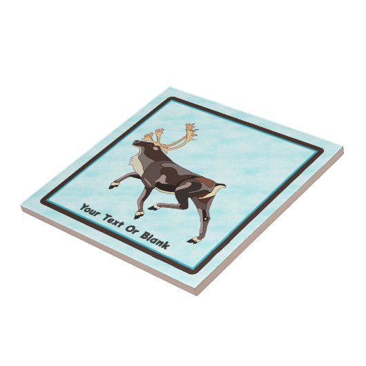 Folk Art Caribou/Reindeer タイル (側面)