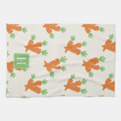 Folk Art Carrot Scatter キッチンタオル (横)