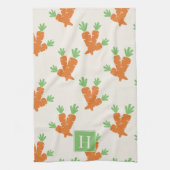 Folk Art Carrot Scatter キッチンタオル (縦)