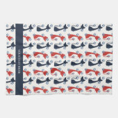 Folk Art Cat Pattern | Farmhouse キッチンタオル (横)