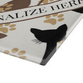 Folk Art Cat Pattern | Farmhouse Kitchen カッティングボード (角)
