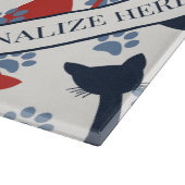 Folk Art Cat Pattern | Farmhouse Kitchen Recipe カッティングボード (角)