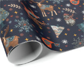 Folk Art Christmas  ラッピングペーパー (ロールコーナー)