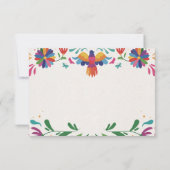 Folk Art Colorful Floral Fiesta Spanish Wedding セーブザデート (裏面)