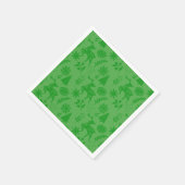 Folk Art Deer Forest Green スタンダードカクテルナプキン (角)