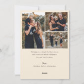 Folk Art Floral Frame Christmas 4 Photo シーズンカード (裏面)