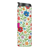 Folk Art Floral Vines Seamless Pattern - Vibrant G タンブラー (回転右)