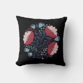 Folk Art Florals in Full Bloom クッション (正面)