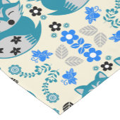 Folk Art Fox Print Decor. ショートテーブルランナー (コーナー)