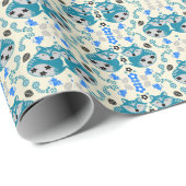 Folk Art Fox Print Decor ラッピングペーパー (ロールコーナー)