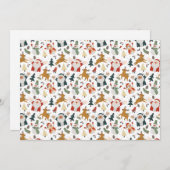 Folk Art Happy Christmas Character シーズンカード (正面/裏面)