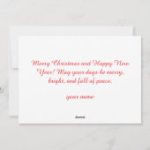 Folk Art Happy Christmas Character シーズンカード (裏面)