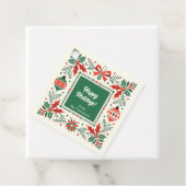 Folk Art Holly Wreath and Ornament Christmas  フェイバータグ (インサイチュ)