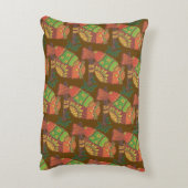 Folk Art Owls on Branches Kids アクセントクッション (裏面(縦))