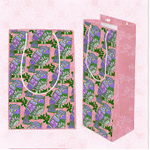 Folk Art Owls Pink Purple Kids アクセントクッション