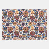 Folk Art Pattern  ラッピングペーパーシート (正面)