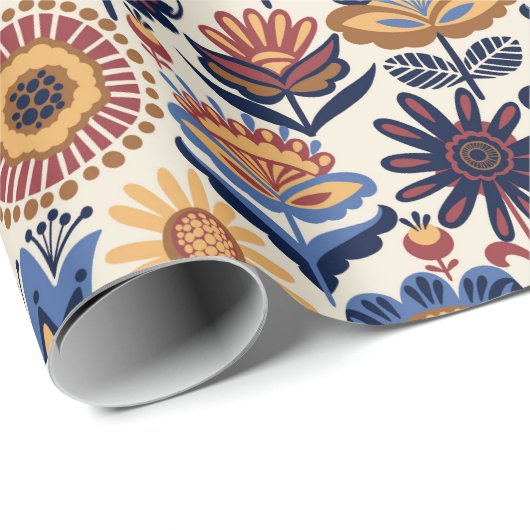 Folk Art Pattern  ラッピングペーパー (ロールコーナー)