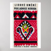 Folk Art Pattern - Matchbox Print - Czech Wall Art ポスター (正面)