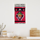 Folk Art Pattern - Matchbox Print - Czech Wall Art ポスター (キッチン)