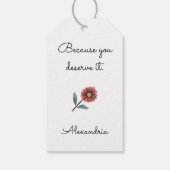 Folk Art Rabbit Any Occasion ギフトタグ (裏面)